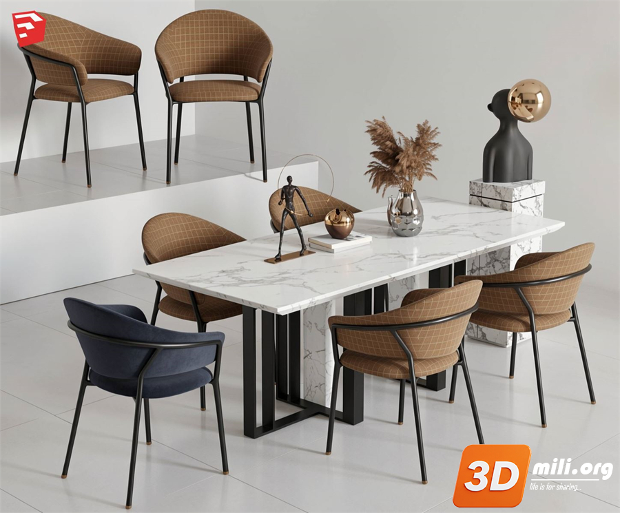 Dining Table Set Skp Files